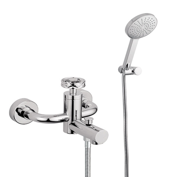 MISCELATORE VASCA ESTERNO WHEEL CON DOCCETTA CROMATO