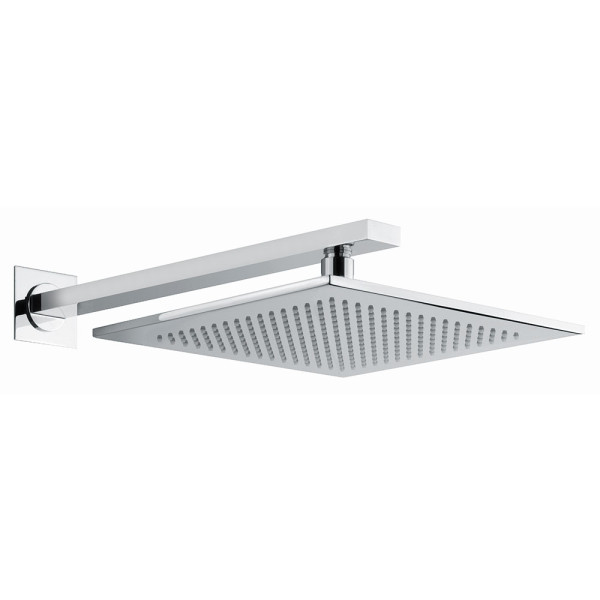 SET DOCCIA CON SOFFIONE E BRACCIO DOCCIA QUADRATO