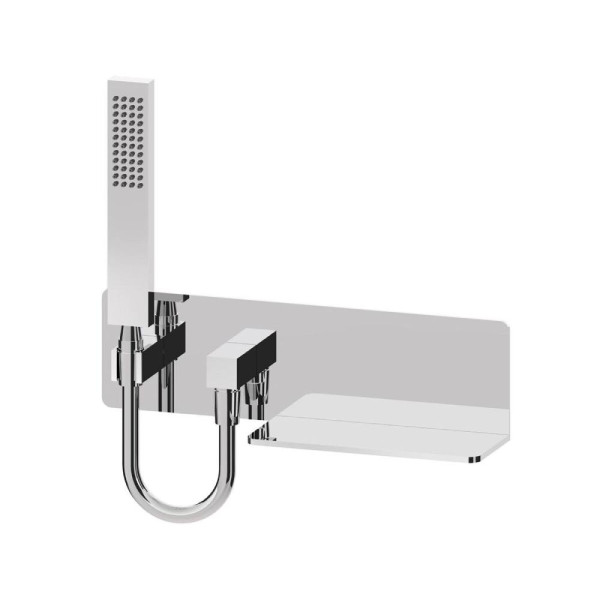 SET DOCCIA CON MENSOLA PRESA ACQUA CROMATO