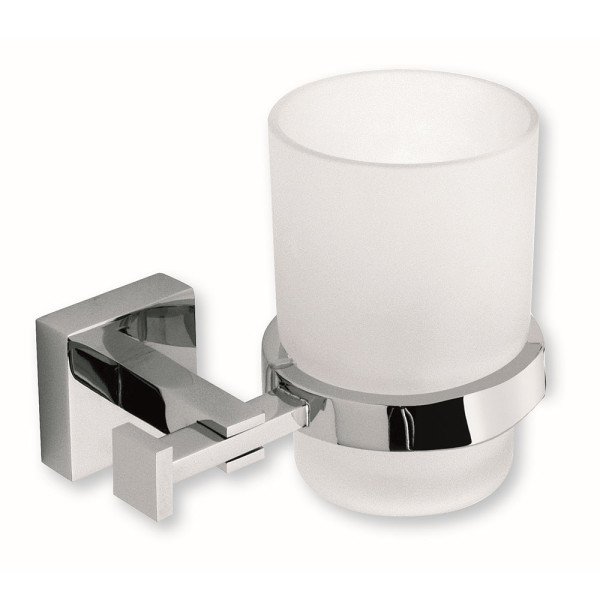 PORTASPAZZOLINO IN OTTONE CROMATO