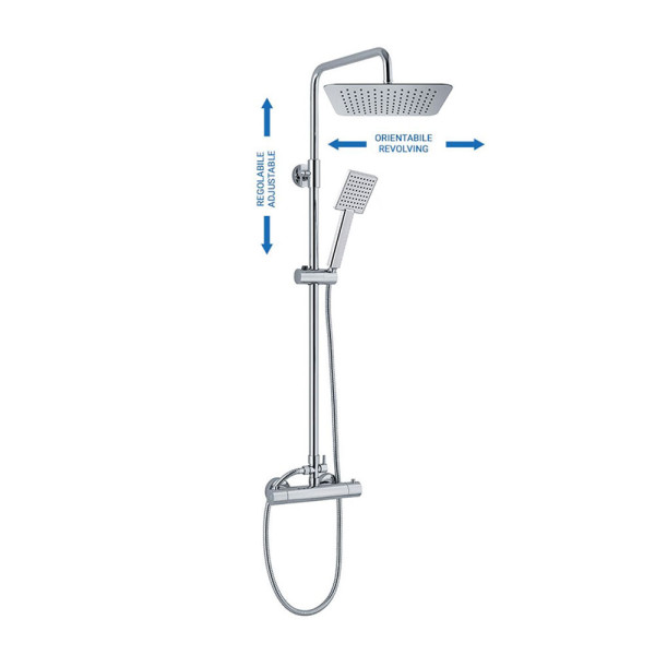 COLONNA DOCCIA TERMOSTATICA CROMATA